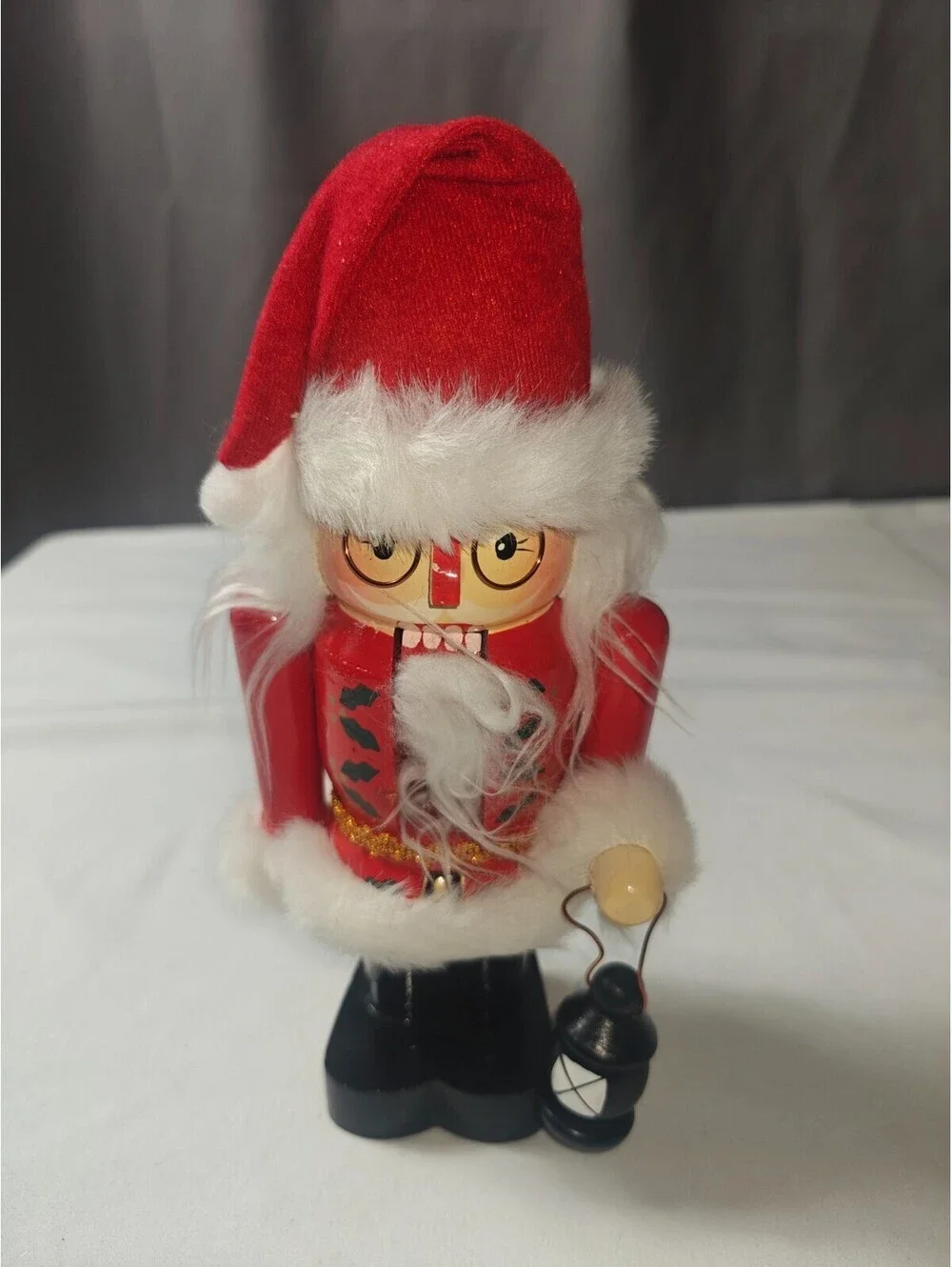 Vintage Santa Claus Wooden Nutcracker Decorative Christmas Holiday Home Décor.